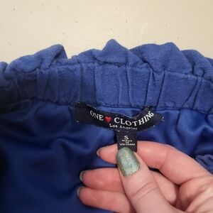 One Clothing Women's Blue Skater Skirt